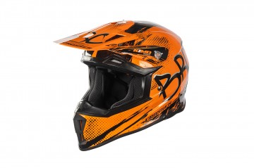 KIMO BRO Kinder Crosshelm Helm Sport Orange ECE 