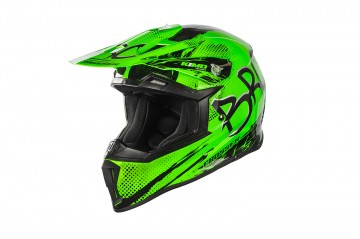 KIMO BRO Kinder Crosshelm Helm Sport Green ECE